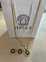 Версаче підвіска і сережки позолота 18 К