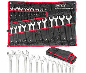 Набір комбінованих ключів на полотні 25 од. 6-32 мм BEST IB-2501