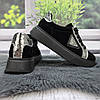 Кросівки жіночі Мрія чорні замшеві на шнурках демісезонні 4743, фото 7