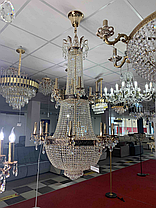 Велика кришталева люстра на ланцюгу, золото, Ø 860 мм, 23 лампи E14, фото 3