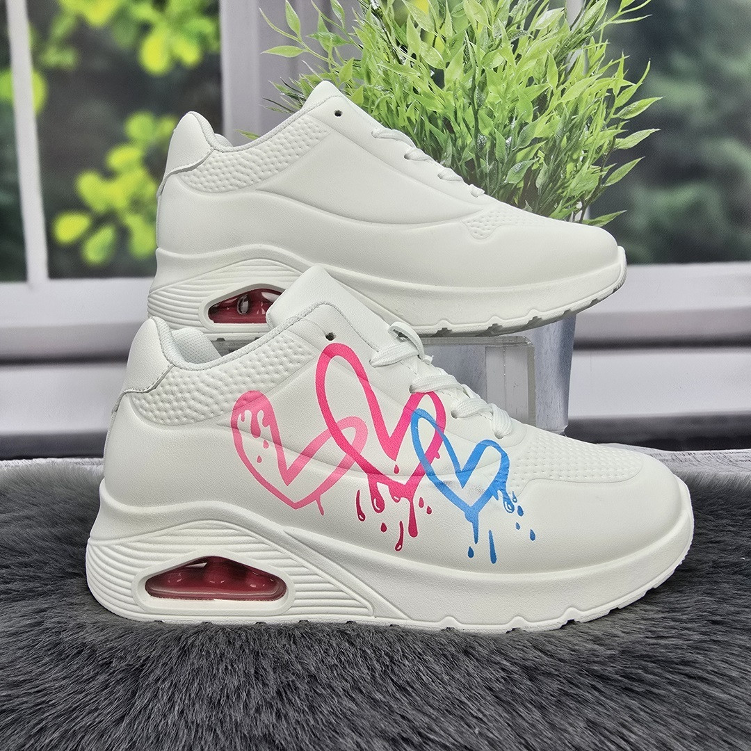 Кросівки жіночі Loretta білі еко-шкіра з принтом 4626_2