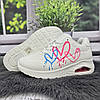Кросівки жіночі Loretta білі еко-шкіра з принтом 4626_2, фото 6
