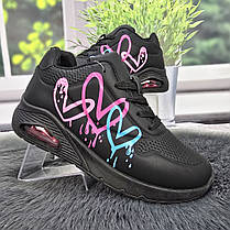 Кросівки жіночі Loretta чорні еко-шкіра з принтом 4626_2, фото 3