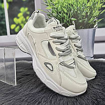 Кросівки жіночі Gipanis білі з сірим еко-шкіра 4752, фото 5