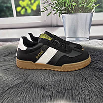 Кросівки жіночі Navigator чорні з білим еко-шкіра 4754, фото 5