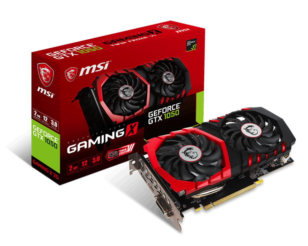 Відеокарта GeForce GTX 1050 2GB MSI Gaming X (GTX 1050 GAMING X 2G) Б/В