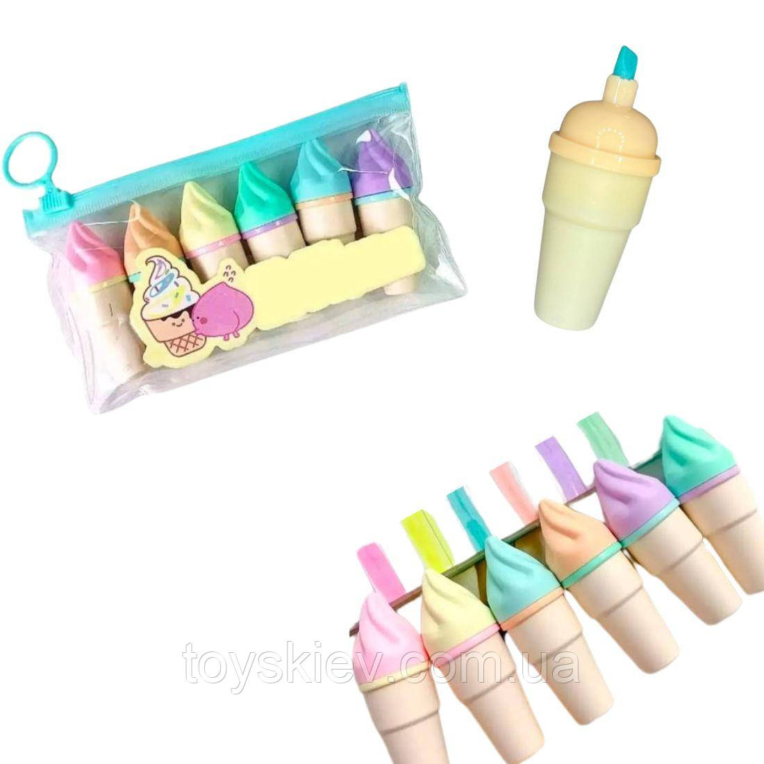 803-X Маркер міні морозиво 6 шт. в пакованні, фото 1