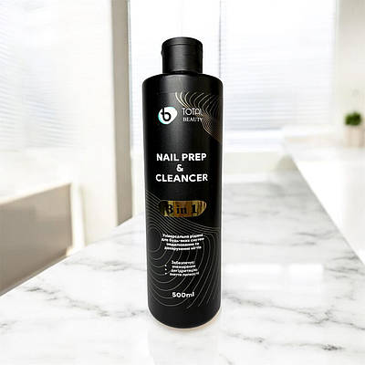 Манікюрна рідина підготовка для нігтів Total Beauty (3в1) Nail Prep 500 ml флакон спрей аромат дині