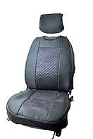 Майки передніх сидінь MAX чорні РОМБ чорний АвтоСвіт бока та низ закриті