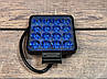 LED-фара квадратна 48W, 6000K, синє світло, 16 діодів (8.5×8.5×1.5 см) MINI, фото 3