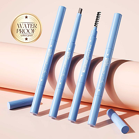 Карандаш для бровей водостойкий Sadoer Waterproof Eyebrow Pencil, 0.4г. (тёмно-коричневый)