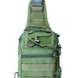 Сумка тактична слінг, плечовий поясний колір Green EDC PK098 Milcraft, фото 4