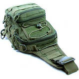 Сумка тактична слінг, плечовий поясний колір Green EDC PK098 Milcraft, фото 7