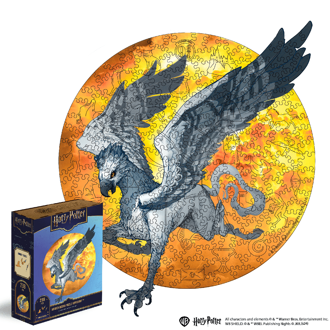 Фігурний дерев'яний пазл Гаррі Поттер Гіпогриф L, фото 1