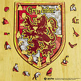 Фігурний дерев'яний пазл Гаррі Поттер Герб Ґрифіндор XL, фото 10