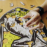 Фігурний дерев'яний пазл Гаррі Поттер Герб Гафелпаф XL, фото 3