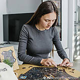 Фігурний дерев'яний пазл Гаррі Поттер Гоґвортс (Black) L, фото 9