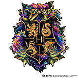 Фігурний дерев'яний пазл Гаррі Поттер Гоґвортс (Neonly) L, фото 2