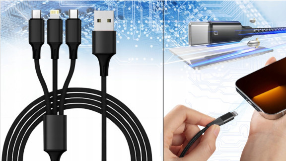 USB-кабель 3 в 1 Apple +Type-C+Micro USB швидка зарядка якість Charging Cable #100224-1