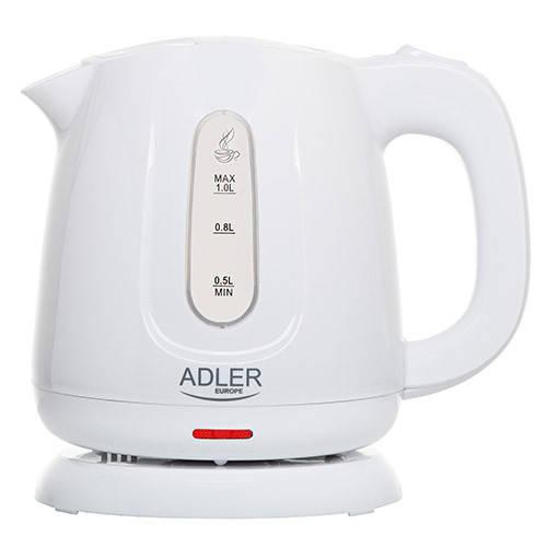 Чайник електричний на 1л з автовимкненням на поворотній основі 850 Вт Adler AD 1373