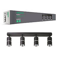 Накладний поворотний світильник Ardero ML312-4 BAMBOO під лампу чорний хром