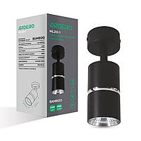 Накладний поворотний світильник Ardero ML312-1 BAMBOO під лампу чорний хром
