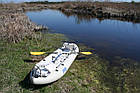 Надувна байдарка ПВХ одномісна Ладья Турист ЛБ-380 УВ комфорт для соло-походів легка швидка з надувним дном і кріслом, фото 6