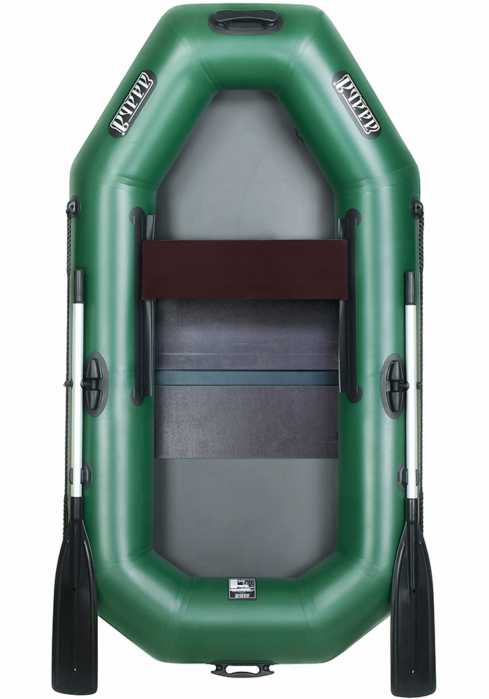 Надувна ПВХ човен Ладья ЛТ-220 ЕС гребний з пересувним сидінням слань-ковриком і легкістю 8.9 кг для риболовлі та відпочинку, фото 1
