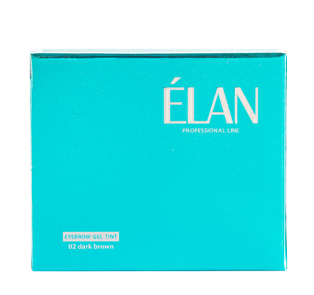 Elan Гель-фарба для брів та вій з окислювачем, 02 Dark Brown, 2 по 5г