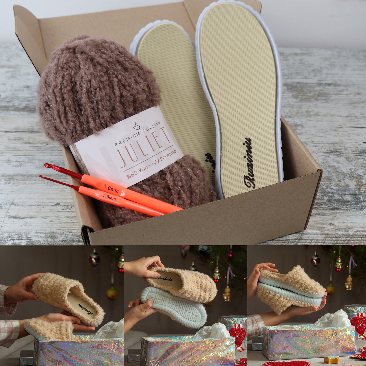 Набор взрослых тапочек "Букле"+ мастер-класс в подарок - купить ...