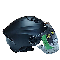 Шлем открытый T96 черный мат (белое стекло)