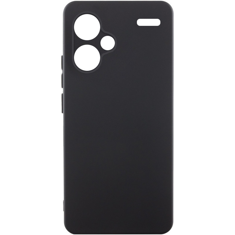 Чохол Silicone Cover Lakshmi Full Camera (A) для Xiaomi Redmi Note 13 Pro+ | Мікрофібра Чорний / Black, фото 1