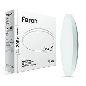 Світлодіодний накладний світильник Feron AL533 20Вт 6500K білий, фото 1