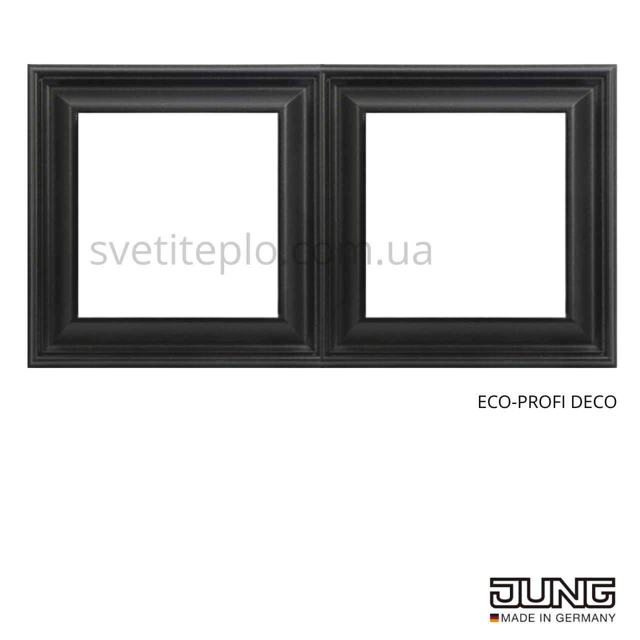 Рамка Eco-Profi Deco JUNG 2-містна чорна матова