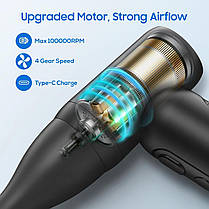 Пилосос Charmarni Compressed air Duster, 4-ступеневий регульований електричний пилосос 100000 об./хв, безпр, фото 5
