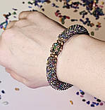 Браслет ручної роботи з бісеру на каркасі, фото 3