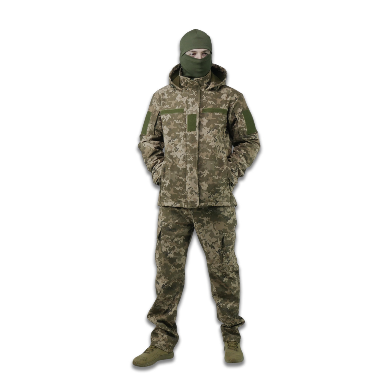 Демісезонний водовідштовувальний костюм Softshell Kiborg Піксель 48р Україна