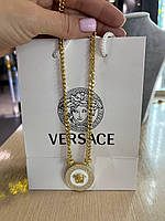 Версаче підвіска та сережки перламутр / Versace комплект прикрас