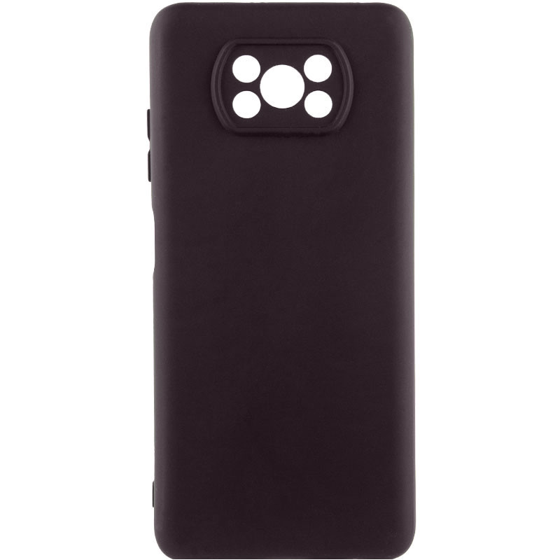 Чохол Silicone Cover Lakshmi Full Camera (AA) для Xiaomi Poco X3 NFC / Poco X3 Pro | Мікрофібра Шоколадный / Chocolate, фото 1
