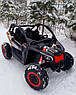 Дитячий електромобіль на акумуляторі Багі M 4920 з пультом радіокерування для дітей 3-8 років чорно-червоний, фото 10