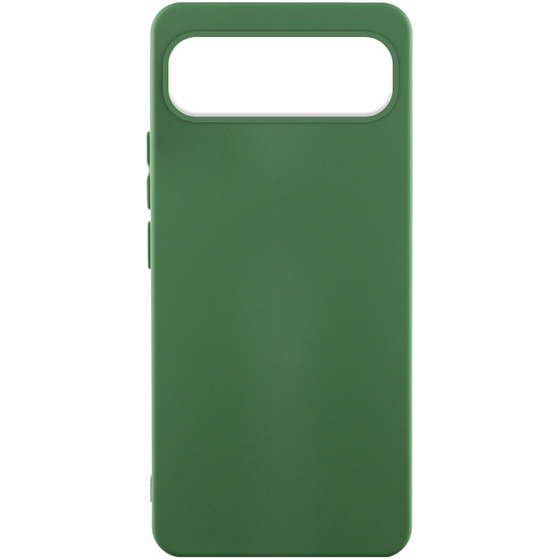Чохол Silicone Cover Lakshmi (AA) для Google Pixel 9 Pro XL | Мікрофібра Зелений / Dark green, фото 1