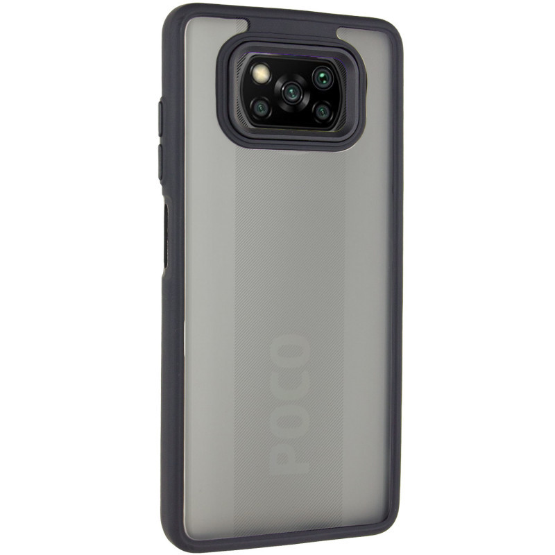 Двокомпонентний чохол TPU+PC Lyon frosted для Xiaomi Poco X3 NFC / Poco X3 Pro | Black, фото 1