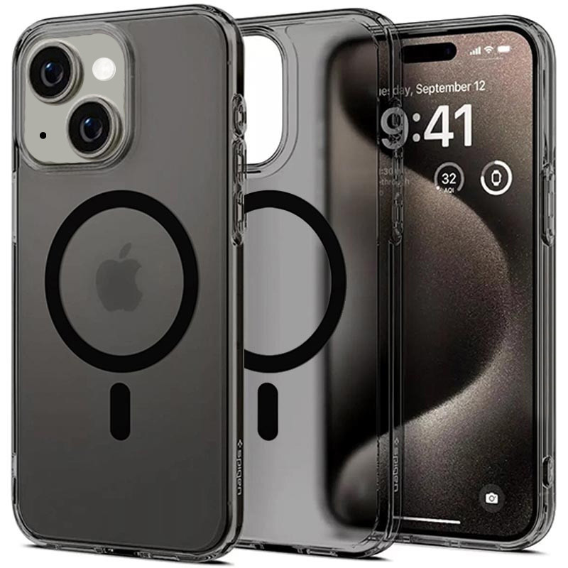 Чохол SGP Black Matte with MagSafe для Apple iPhone 14 (6.1") |TPU+PC| Black, фото 1