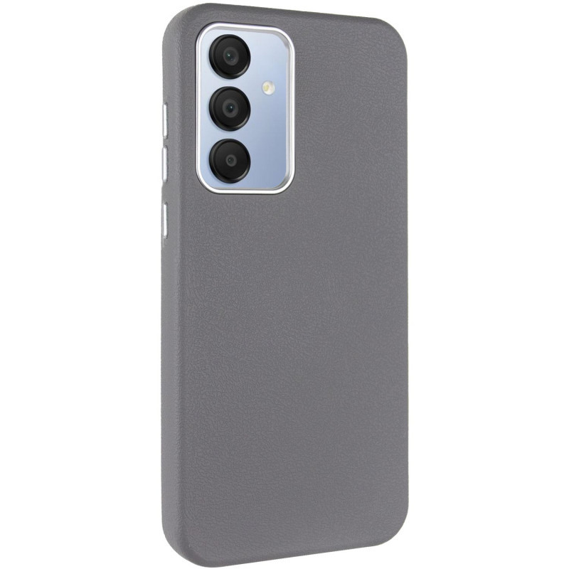 Шкіряний чохол Leather Case Metal Buttons для Samsung Galaxy A36 5G / A56 5G Titanium Gray