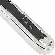 Двосторонній регульований розвідний накидний гайковий ключ 5-15 мм та 15-27 мм CrV Vorfal V08133, фото 2