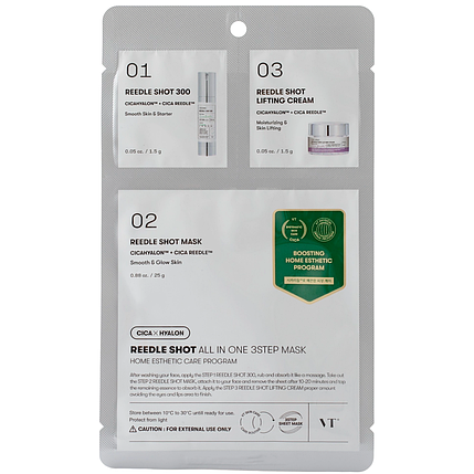 Трьохетапна маска з мікроголками VT Cosmetics Reedle All-In-One 3 Step Mask 1,5+25+1,5 g, фото 1