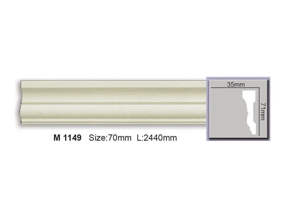 Молдинг гладкий поліуретановий Harmony M 1149 Flexi