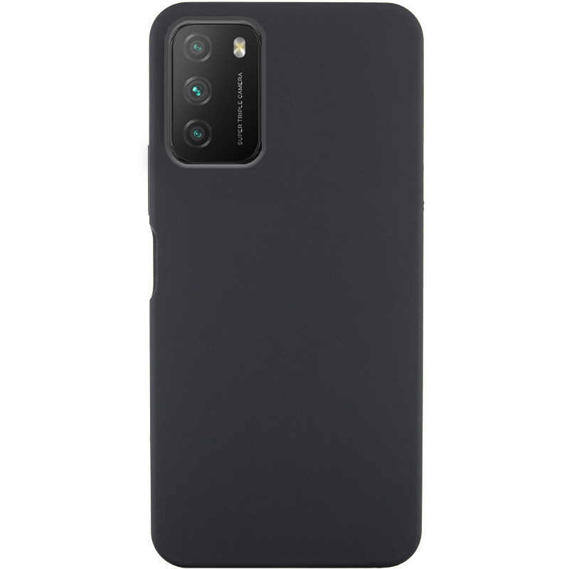 Чохол Silicone Cover Lakshmi (AA) для Xiaomi Poco M3 | Мікрофібра Чорний / Black, фото 1