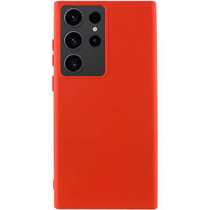 Чохол Silicone Cover Lakshmi (AA) для Samsung Galaxy S21 Ultra | Мікрофібра Червоний / Red