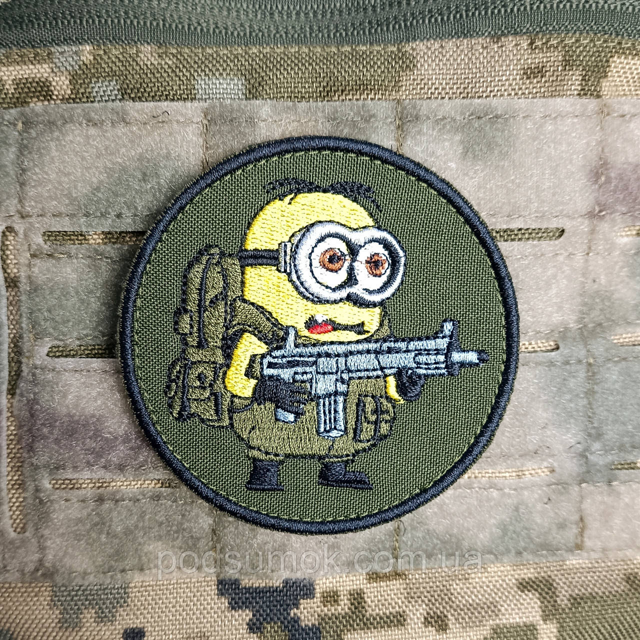 Шеврон Міньони на липучці для велкро патч, фото 1
